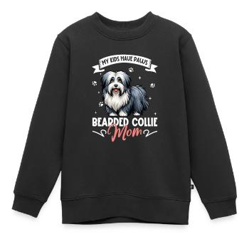 Bearded Collie Mama - Kinder Premium Organic Sweatshirt - Schwarz - Vorne - AI Model Kid Female (0cm)