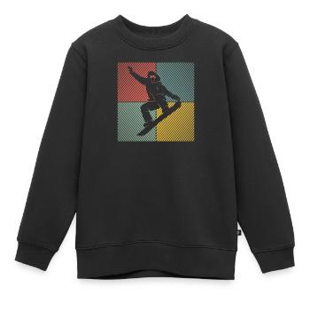 Ski Ski Remontées mécaniques Ski Ski Ski Skis - Sweat Premium enfant bio - noir - Devant - AI Model Kid Female (0cm)