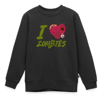 Zombie - Kinder Premium Organic Sweatshirt - Schwarz - Vorne - AI Model Kid Female (0cm)