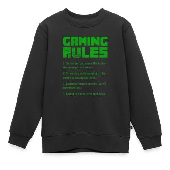 Board game - Kids Premium Organic Sweatshirt - black - Front - AI Model Kid Female (0cm)