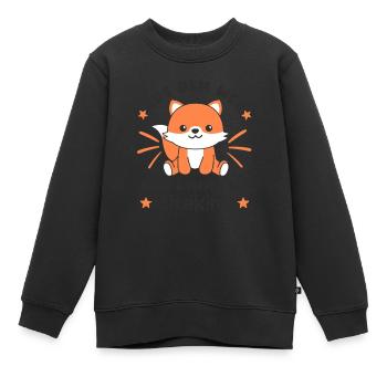 Aus Dem Weg Hier Kommt Ein Kitakind Fuchs - Kinder Premium Organic Sweatshirt - Schwarz - Vorne - AI Model Kid Female (0cm)