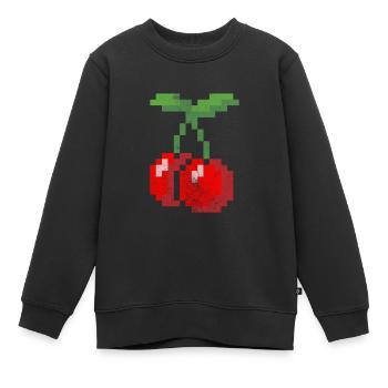 Cerise - Sweat Premium enfant bio - noir - Devant - AI Model Kid Female (0cm)