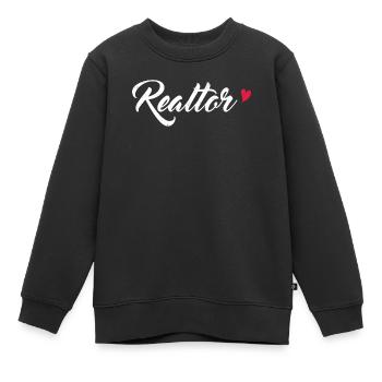 Immobilienmakler - Kinder Premium Organic Sweatshirt - Schwarz - Vorne - AI Model Kid Female (0cm)