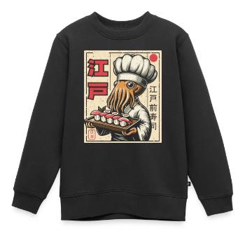 Sushi - Sweat Premium enfant bio - noir - Devant - AI Model Kid Female (0cm)
