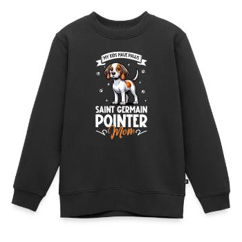 Braque Saint-Germain Maman - Sweat Premium enfant bio - noir - Devant - AI Model Kid Female (0cm)