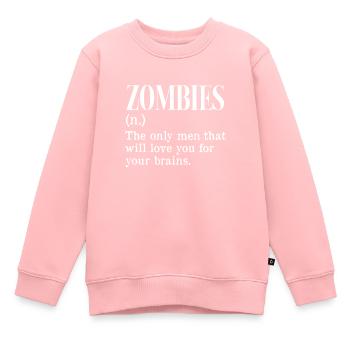 Zombie Zombie Chasseur de Zombie Apocalypse Cadeau - Sweat Premium enfant bio - rose - Devant - AI Model Kid Female (0cm)