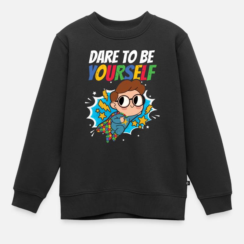 Autisme - Sweat Premium enfant bio - noir