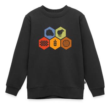 Jeux de société Jeux de société Jeux de soirée Jeux Cadeau - Sweat Premium enfant bio - noir - Devant - AI Model Kid Female (0cm)