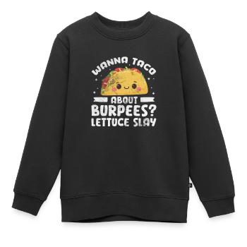 Burpees - Kinder Premium Organic Sweatshirt - Schwarz - Vorne - AI Model Kid Female (0cm)
