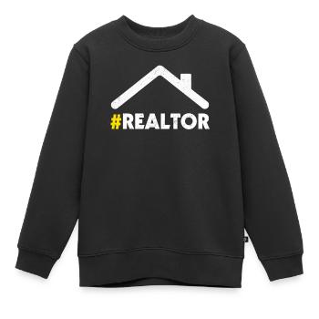 Immobilienmakler - Kinder Premium Organic Sweatshirt - Schwarz - Vorne - AI Model Kid Female (0cm)