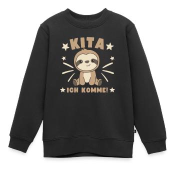 Kita Ich Komme Kitakind - Kinder Premium Organic Sweatshirt - Schwarz - Vorne - AI Model Kid Female (0cm)