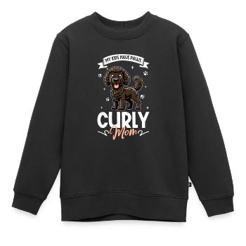 Curly-coated Retriever Mom - Kids Premium Organic Sweatshirt - black - Front - AI Model Kid Female (0cm)
