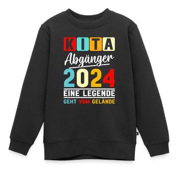 Kindergarten Kita Abgänger 2024 - Kinder Premium Organic Sweatshirt - Schwarz - Vorne - AI Model Kid Female (0cm)