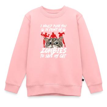 Zombie Zombie Chasseur de Zombie Apocalypse Cadeau - Sweat Premium enfant bio - rose - Devant - AI Model Kid Female (0cm)