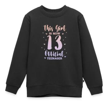 Teenager Teenie Teen Teens Teeny Geschenk - Kinder Premium Organic Sweatshirt - Schwarz - Vorne - AI Model Kid Female (0cm)