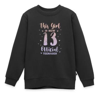 Teenager - Kinder Premium Organic Sweatshirt - Schwarz - Vorne - AI Model Kid Female (0cm)