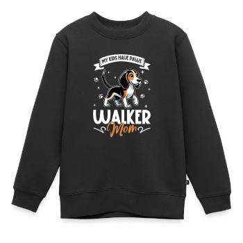Treeing Walker Coonhound Maman - Sweat Premium enfant bio - noir - Devant - AI Model Kid Female (0cm)