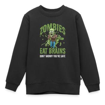 Zombie Zombie Chasseur de Zombie Apocalypse Cadeau - Sweat Premium enfant bio - noir - Devant - AI Model Kid Female (0cm)