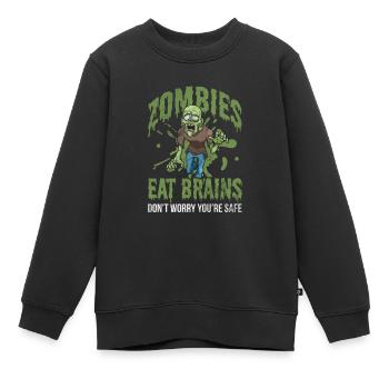 Zombi - Sweat Premium enfant bio - noir - Devant - AI Model Kid Female (0cm)