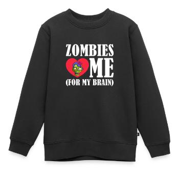 Zombie Zombie-Jäger Zombieapokalypse Geschenk - Kinder Premium Organic Sweatshirt - Schwarz - Vorne - AI Model Kid Female (0cm)