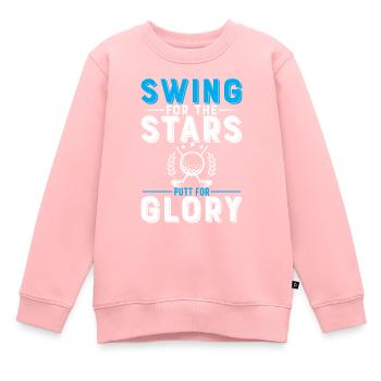 Swing für die Stars, Putt für Ruhm. - Kinder Premium Organic Sweatshirt - Rosa - Vorne - AI Model Kid Female (0cm)