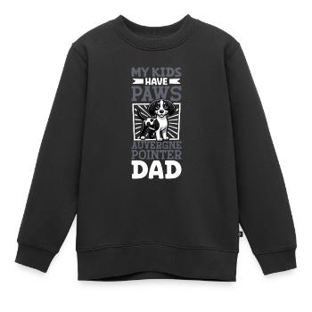 Braque d'Auvergne Papa - Kids Premium Organic Sweatshirt - black - Front - AI Model Kid Female (0cm)