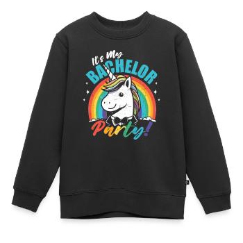 Junggeselle Jungesellenabschied - Kinder Premium Organic Sweatshirt - Schwarz - Vorne - AI Model Kid Female (0cm)
