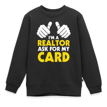 Immobilienmakler - Kinder Premium Organic Sweatshirt - Schwarz - Vorne - AI Model Kid Female (0cm)