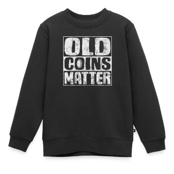 Münzsammler Lustige Münzen sammeln Numismatik - Kinder Premium Organic Sweatshirt - Schwarz - Vorne - AI Model Kid Female (0cm)
