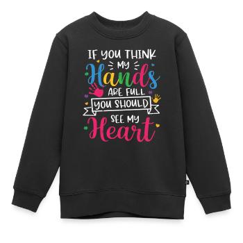 Autismus - Kinder Premium Organic Sweatshirt - Schwarz - Vorne - AI Model Kid Female (0cm)