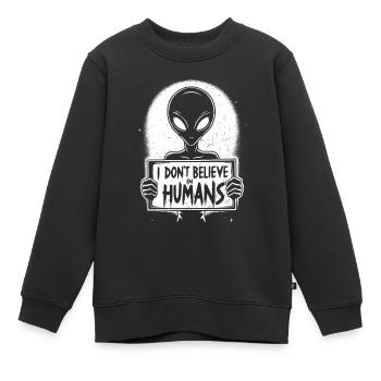 Étranger - Sweat Premium enfant bio - noir - Devant - AI Model Kid Female (0cm)