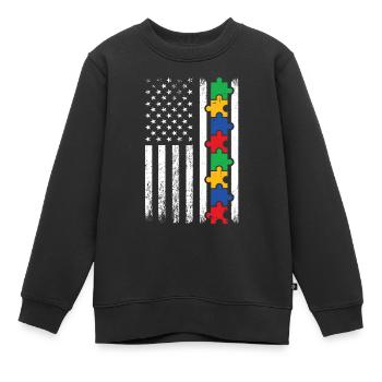 Autismus - Kinder Premium Organic Sweatshirt - Schwarz - Vorne - AI Model Kid Female (0cm)