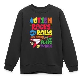 Autismus Awareness Day Autist Geschenk - Kinder Premium Organic Sweatshirt - Schwarz - Vorne - AI Model Kid Female (0cm)