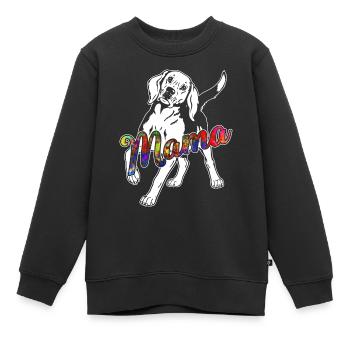 Beagle Beagle Mama - Kids Premium Organic Sweatshirt - black - Front - AI Model Kid Female (0cm)