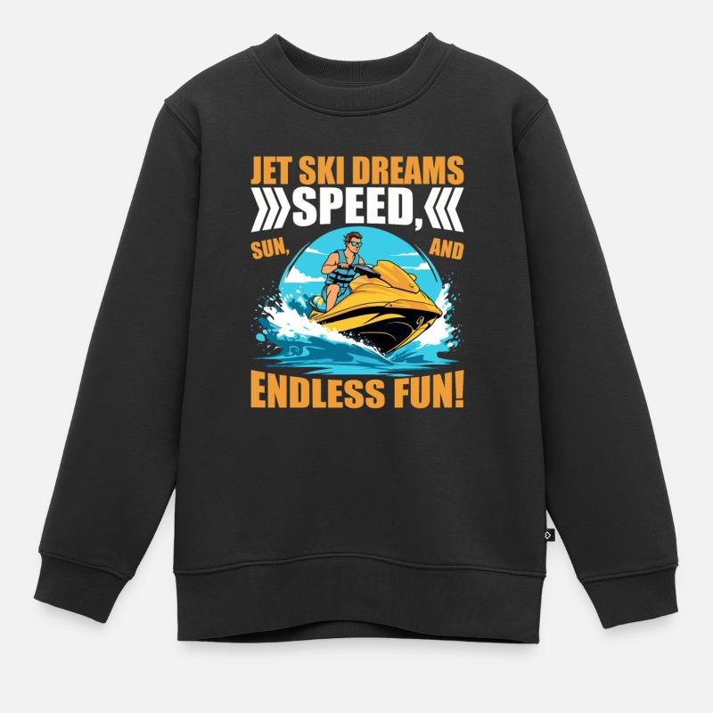 Jetski-Träume: Geschwindigkeit, Sonne und endloser Spaß! - Kinder Premium Organic Sweatshirt - Schwarz