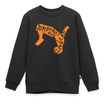 Backflip Salto Akrobatik Parkour Turnen Geschenk - Kinder Premium Organic Sweatshirt - Schwarz - Vorne - AI Model Kid Female (0cm)