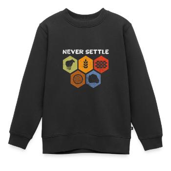 Brettspiel - Kinder Premium Organic Sweatshirt - Schwarz - Vorne - AI Model Kid Female (0cm)