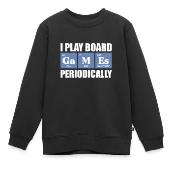 Jeu de société Jeux de société Jeux de nuit Jeux Cadeau - Sweat Premium enfant bio - noir - Devant - AI Model Kid Female (0cm)