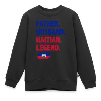 Haiti - Kinder Premium Organic Sweatshirt - Schwarz - Vorne - AI Model Kid Female (0cm)