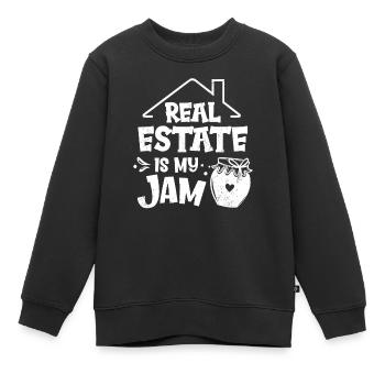 Immobilienmakler - Kinder Premium Organic Sweatshirt - Schwarz - Vorne - AI Model Kid Female (0cm)