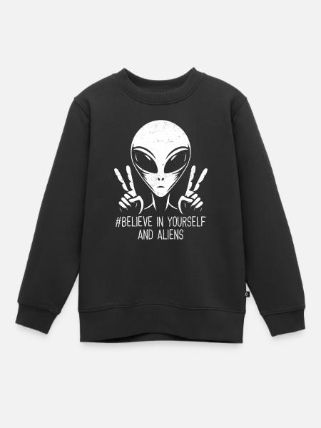 Alien - Kinder Premium Organic Sweatshirt - Schwarz