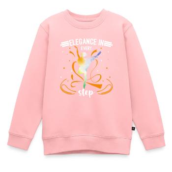 Eleganz auf Schritt und Tritt - Kinder Premium Organic Sweatshirt - Rosa - Vorne - AI Model Kid Female (0cm)