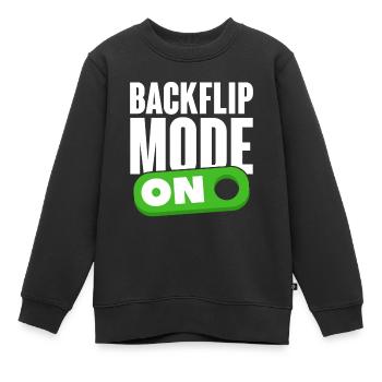 Backflip Salto Acrobaties Parkour Gymnastique Cadeau - Sweat Premium enfant bio - noir - Devant - AI Model Kid Female (0cm)