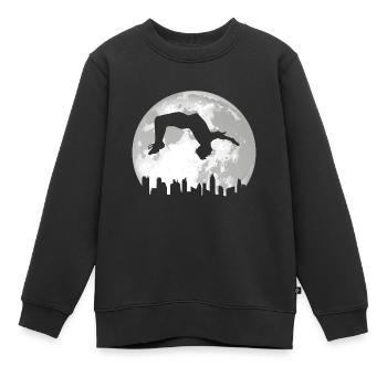 Backflip Salto Acrobaties Parkour Gymnastique Cadeau - Sweat Premium enfant bio - noir - Devant - AI Model Kid Female (0cm)
