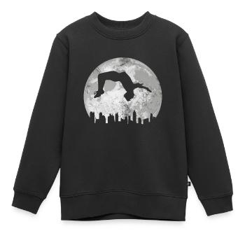 Backflip - Kinder Premium Organic Sweatshirt - Schwarz - Vorne - AI Model Kid Female (0cm)