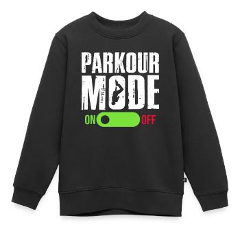Backflip Salto Akrobatik Parkour Turnen Geschenk - Kinder Premium Organic Sweatshirt - Schwarz - Vorne - AI Model Kid Female (0cm)