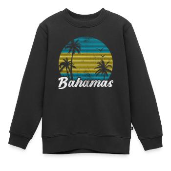 Bahamas - Sweat Premium enfant bio - noir - Devant - AI Model Kid Female (0cm)