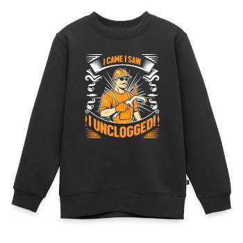 Ich kam, ich sah, ich befreite mich! - Kinder Premium Organic Sweatshirt - Schwarz - Vorne - AI Model Kid Female (0cm)