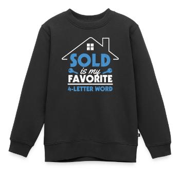 Immobilienmakler - Kinder Premium Organic Sweatshirt - Schwarz - Vorne - AI Model Kid Female (0cm)