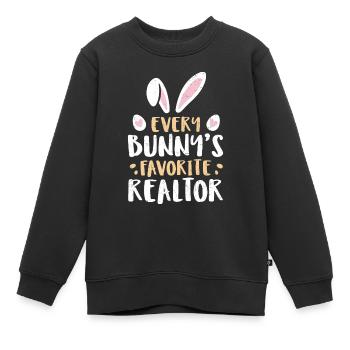 Immobilienmakler - Kinder Premium Organic Sweatshirt - Schwarz - Vorne - AI Model Kid Female (0cm)